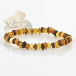 Mix raw amber beads bracelet